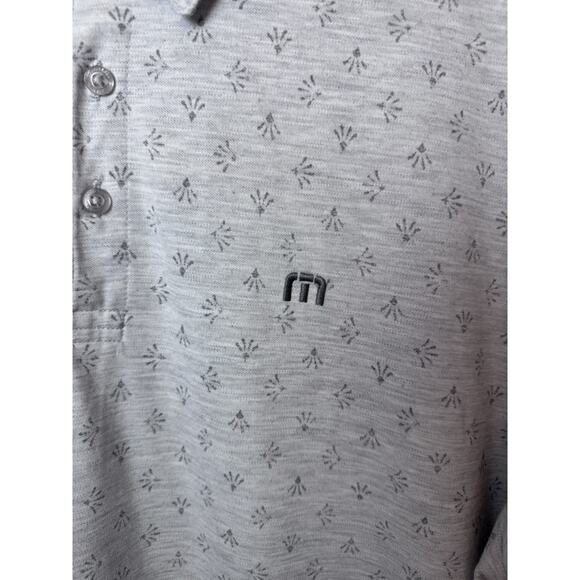 Travis Mathew Golf Polo Shirt Mens Size XL Gray Allover Print Lightweight - Picture 5 of 14